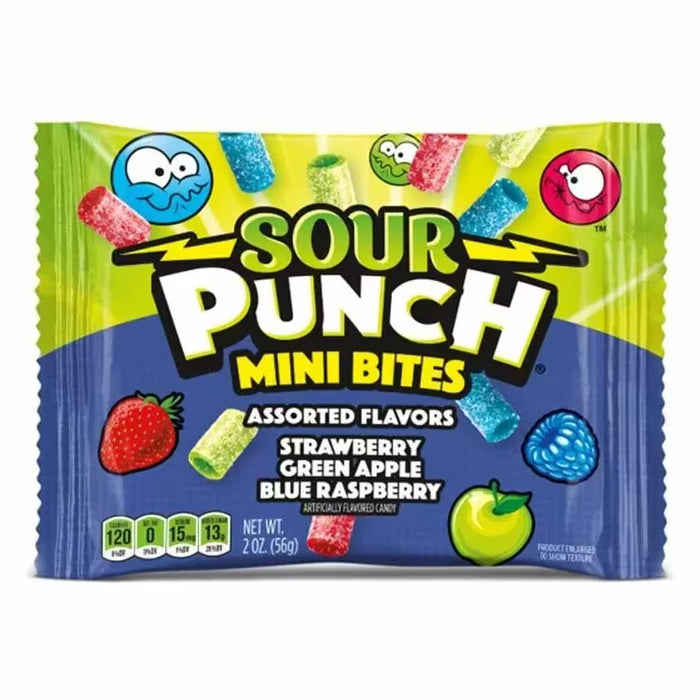 Sour Punch Mini Bites Assorted Flavours Bag 2oz (57g)