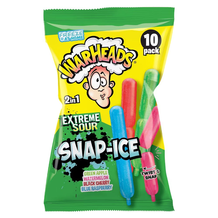 Warheads Extreme Sour 2 in 1 Snap Ice Sticks (450ml)