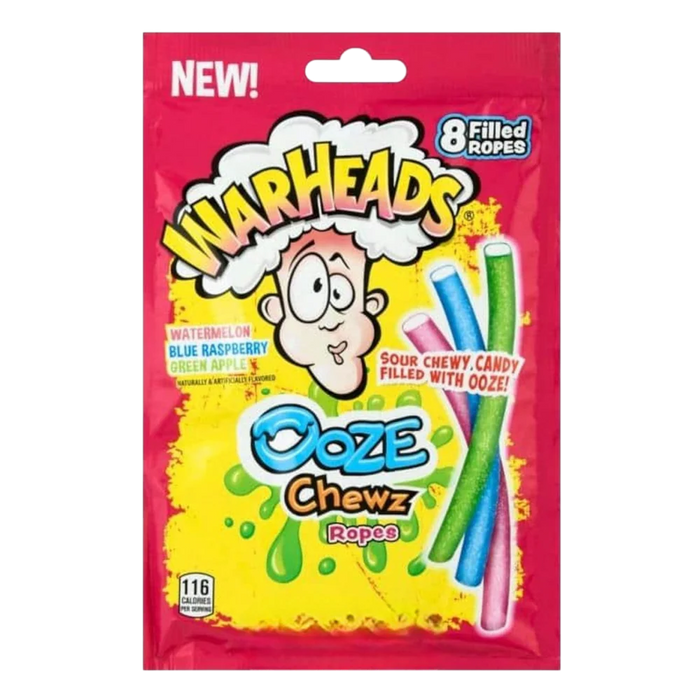 Warheads Ooze Chewz Ropes 3oz (85g)